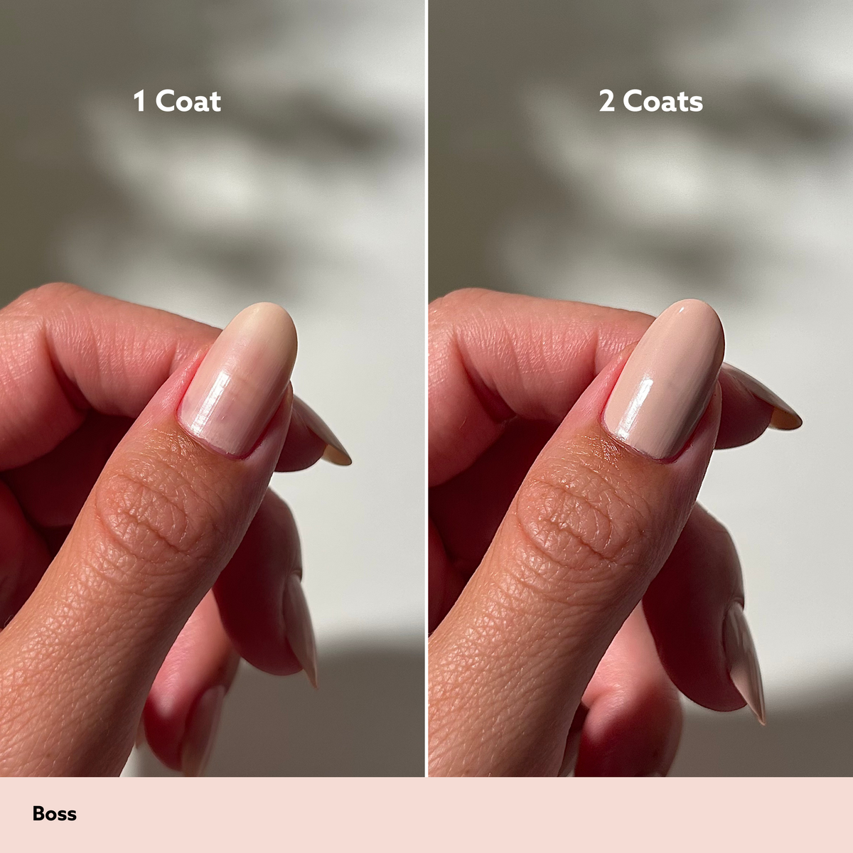 Boss by Dazzle Dry Lacquer Painted One Coat vs. 2 Coats