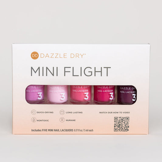 Cornado Mini Flight - Paparazzi Pink Mini Lacquer Bottle, Yoga Mama Mini Lacquer Bottle, Raspberry Creme Mini Lacquer Bottle, Heart of Fire Mini Lacquer Bottle, Sultry Samba Mini Lacquer Bottle