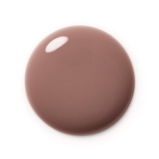A smooth, rounded swatch of matte taupe-brown color on a clean white background.