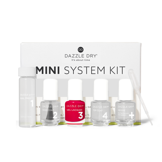 The Duchess Mini Kit - Mini Nail Prep Bottle, Mini Base Coat Bottle, The Duchess Mini Nail Lacquer Bottle, Mini Top Coat Bottle, Mini Revive Bottle