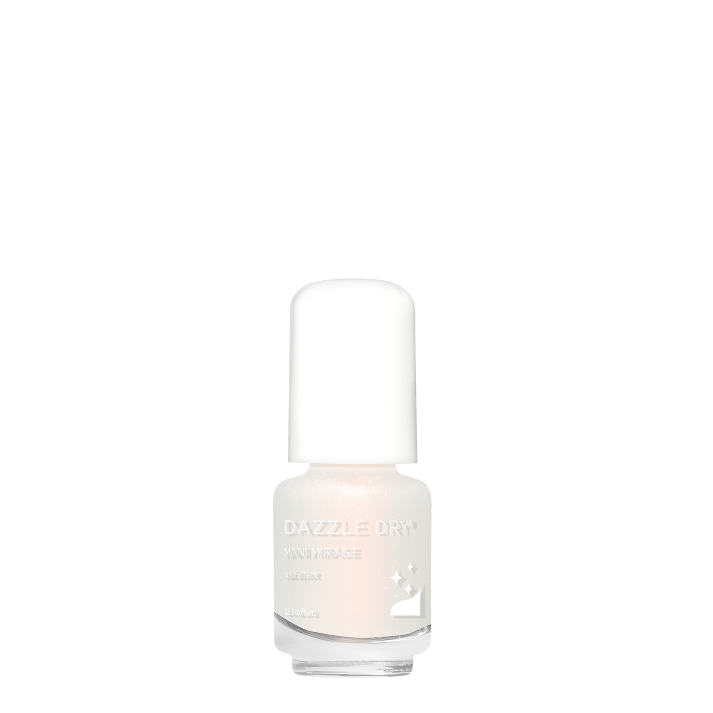Nail polish bottle with 'Dazzle Dry' label on a white background