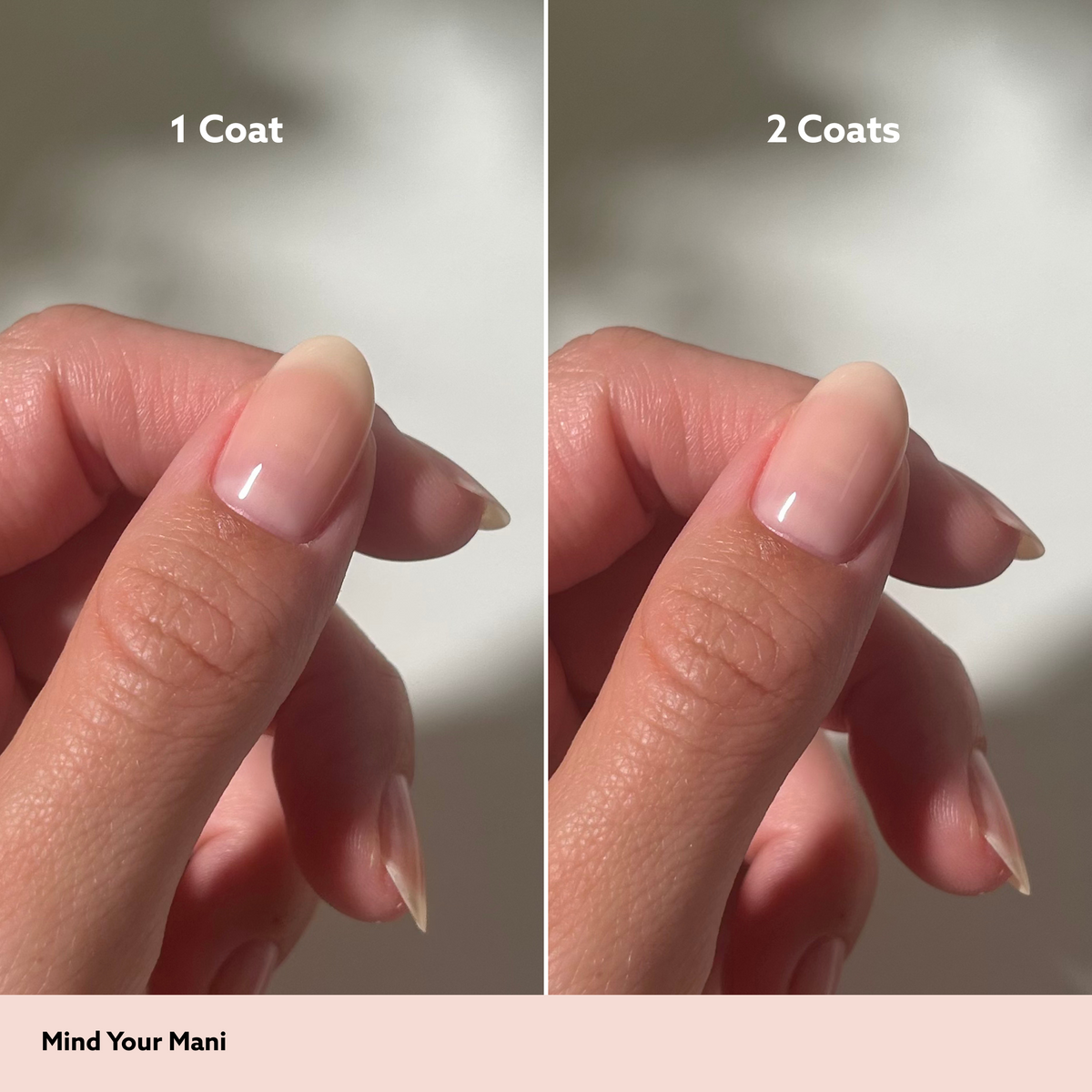 Mind Your Mani by Dazzle Dry Lacquer Painted One Coat vs. 2 Coats