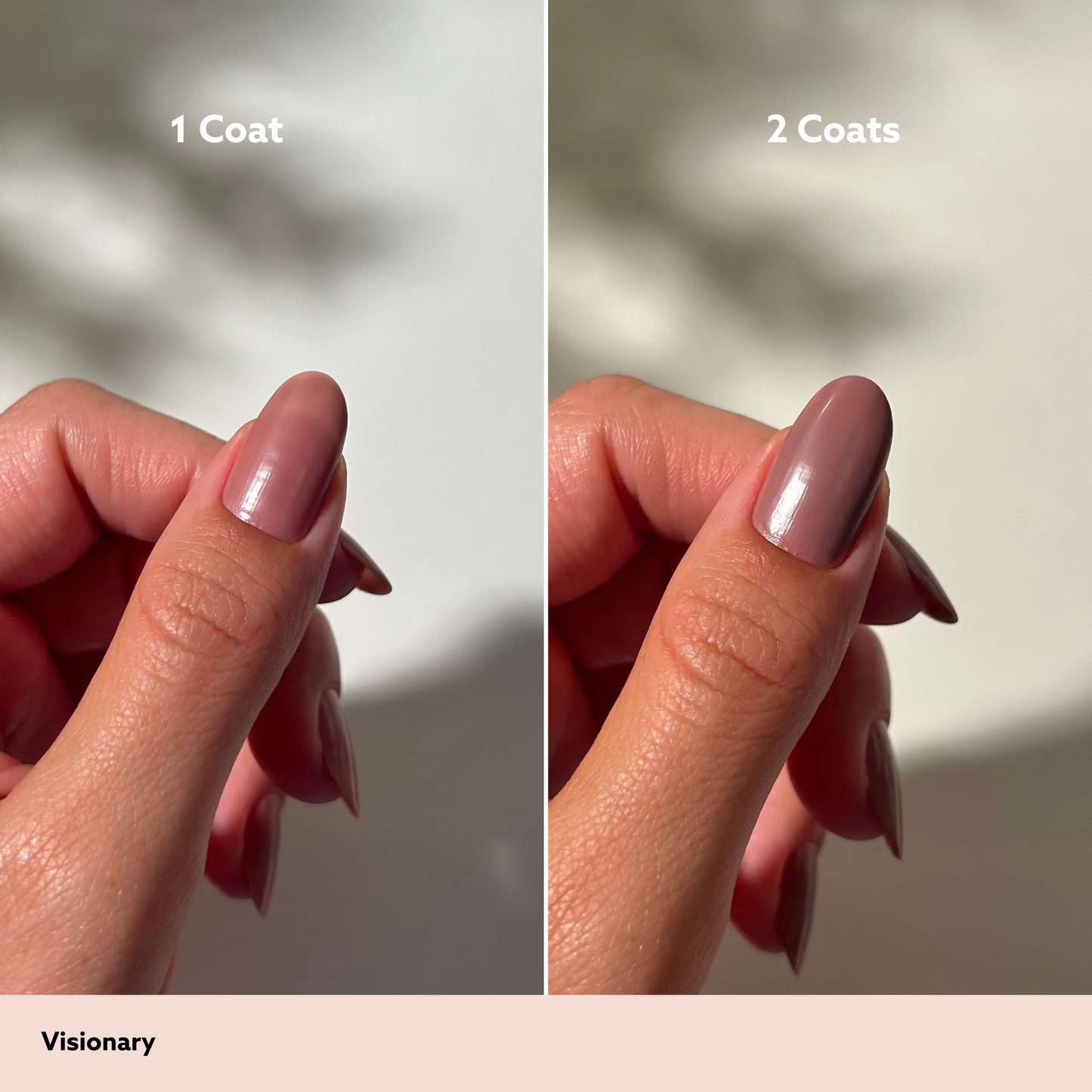 Visionary by Dazzle Dry Lacquer Painted One Coat vs. 2 Coats