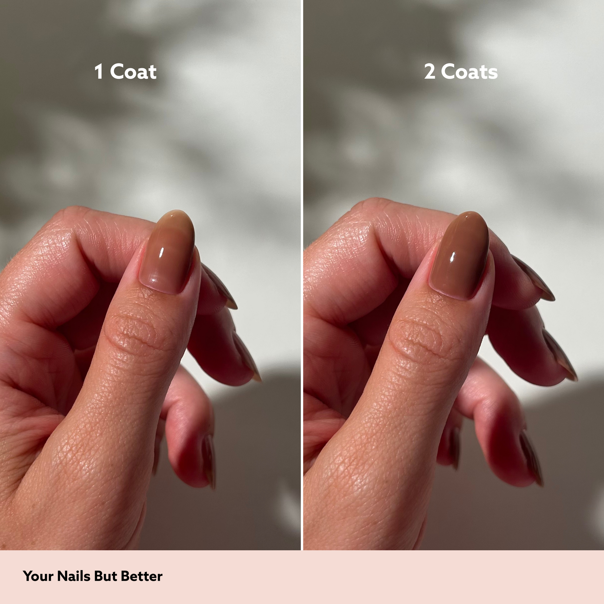 Your Nails But Better by Dazzle Dry Lacquer Painted One Coat vs. 2 Coats