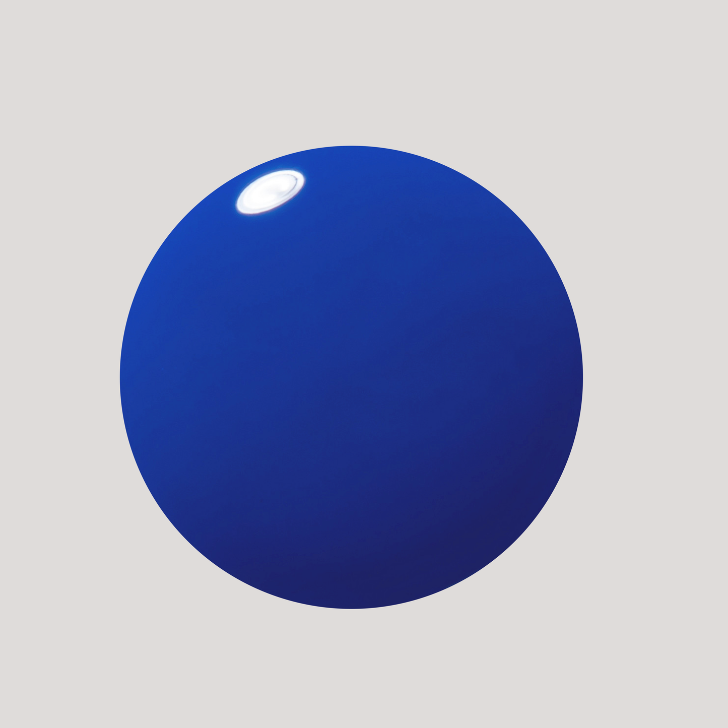 Blue sphere on a gray background