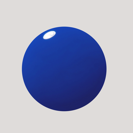 Blue sphere on a gray background